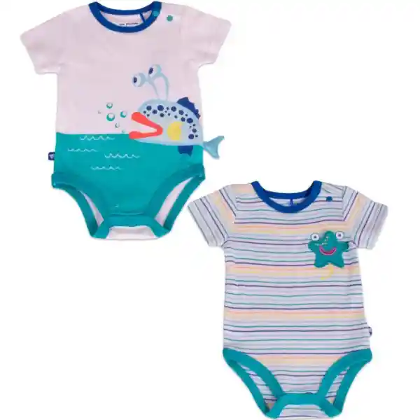 Set Body Bebé Niño Pez Marino Talla 1 M Pillín