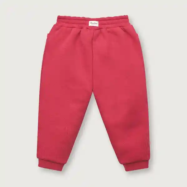 Pantalón Buzo Esencial de Niña Rojo Talla 18M Opaline