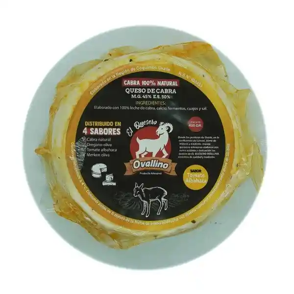 Ovallino Queso de Cabra Tomate Albahaca