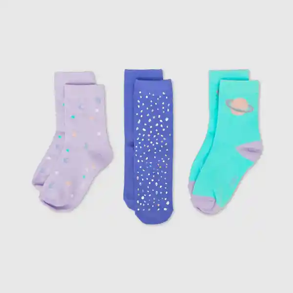 Pack Calcetines de Niña Lavanda Talla 28 Colloky