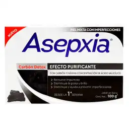 Asepxia Jabón en Barra con Carbón Detox Efecto Purificante