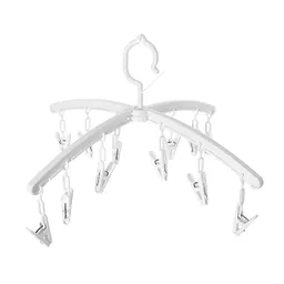 Colgante Plegable para Ropa con Pinzas Color Blanco Miniso