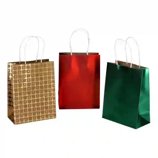 Set Bolsa Papel Para Regalo Navidad 0 x 8 x 15 cm Casaideas