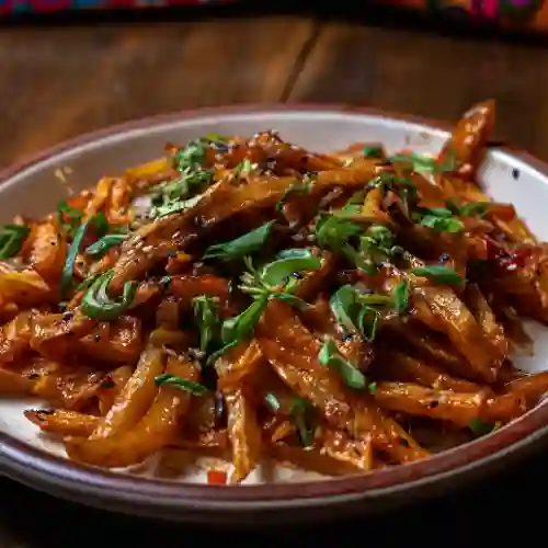 Honey chilli potato