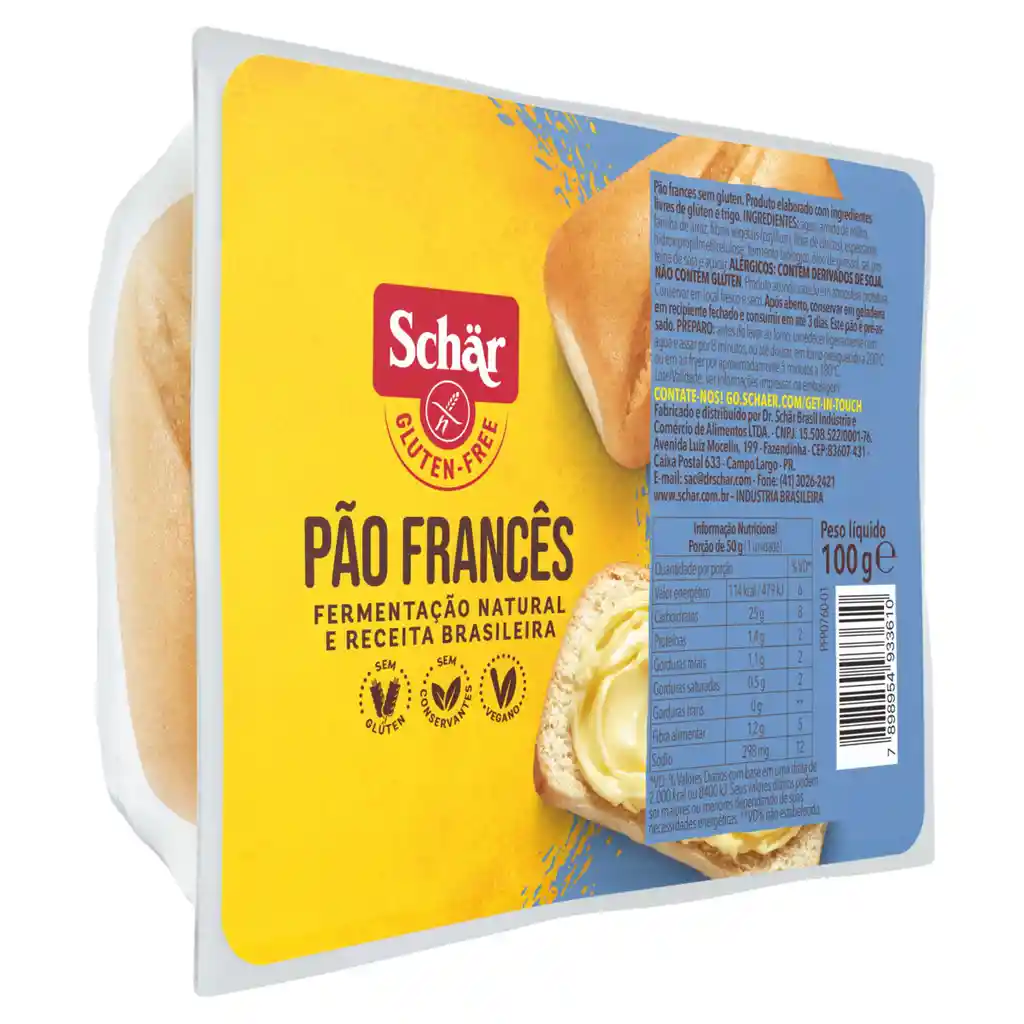 Schar Pão Tipo Francês Sem Glúten e Sem Lactose