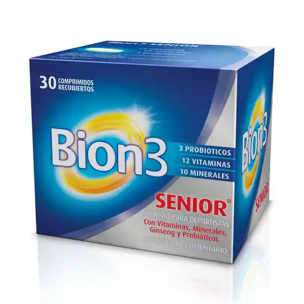 Ginseng Bion3 Senior Con Vitaminas. Minerales. Y Probióticos