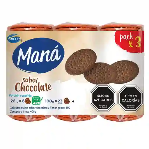 Galleta Mana Chocolate 3 Uni