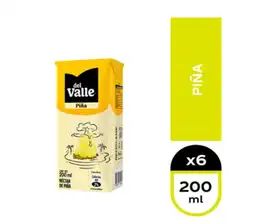 Del Valle Nectar Piña 200 Ml Multipack X 6