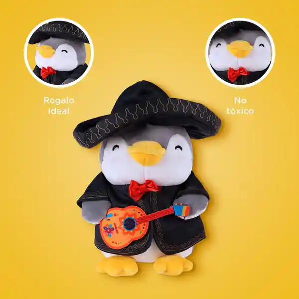 Peluche Pingüino Mariachi Miniso