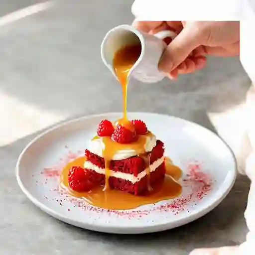 Porcion torta red velvet