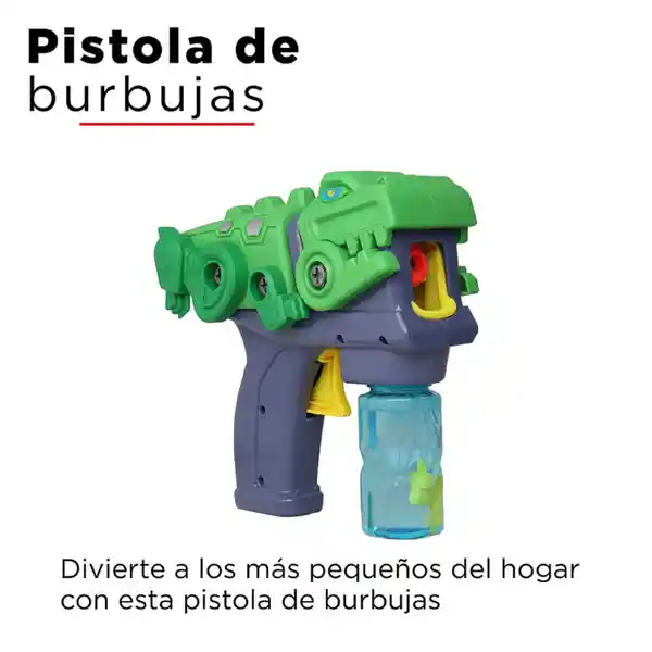 Miniso Pistola de Burbujas 3D de Dinosaurio Inercial