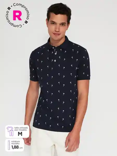 Kenneth Stevens Polera Manga Corta M1 Era Azul Marino XXL SS25