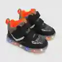 Zapatillas Luces 2 Velcros Caña Media Niño Negra T. 22 Colloky