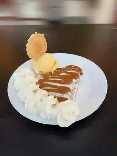 Waffle Manjar y Helado