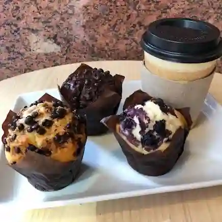 Desayuno Muffin Chocolate Caliente
