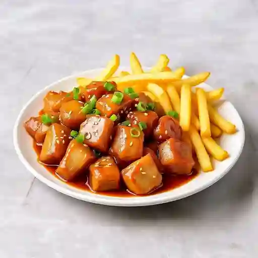 Col Chancho Mongoliano con Papa Fristas