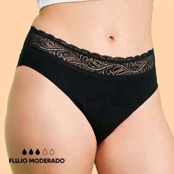 Bloody Green Calzón Menstrual High Waist Negro Talla M