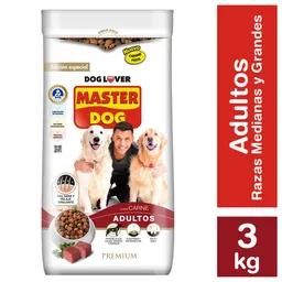 Master Dog Alimento Perro Adulto Sabor Carne Razas Medianas y Grandes