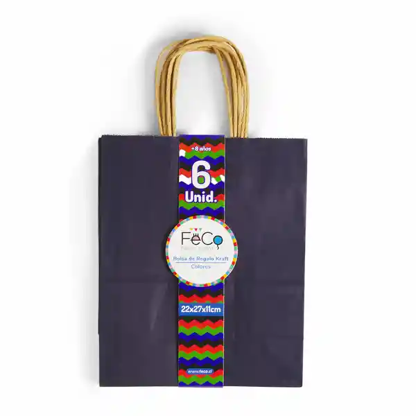 Bolsa Kraft Mix Colores 22 x 27 x 11