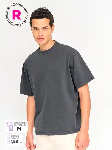 Index Polera Manga Corta Ejunto SS25 Negro L