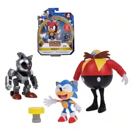 Figura Coleccionable Sonic Con Accesorio 10 cm