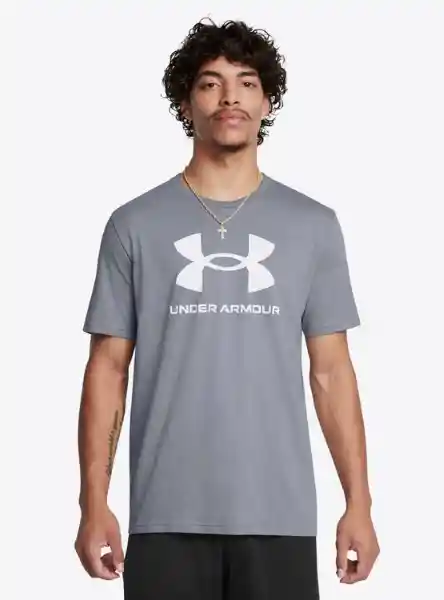 Under Armour Polera Logo Gris L 1382911036