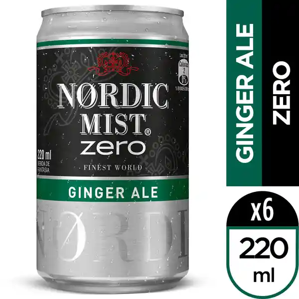 Nordic Mist Ginger Ale Zero 220 Ml Multipack X 6