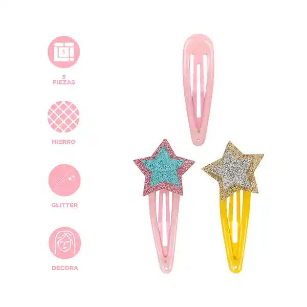 Set Broches Para Cabello Estrellas Miniso