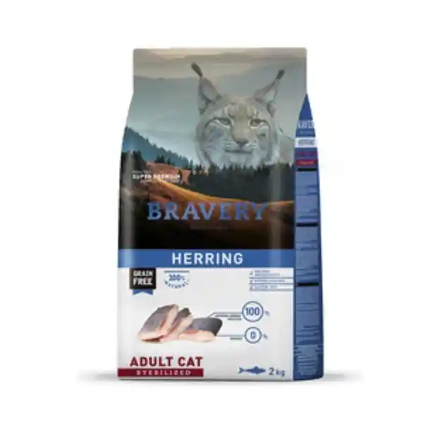 Bravery Alimento  Gato Natural Adulto Esterilizado Arenque