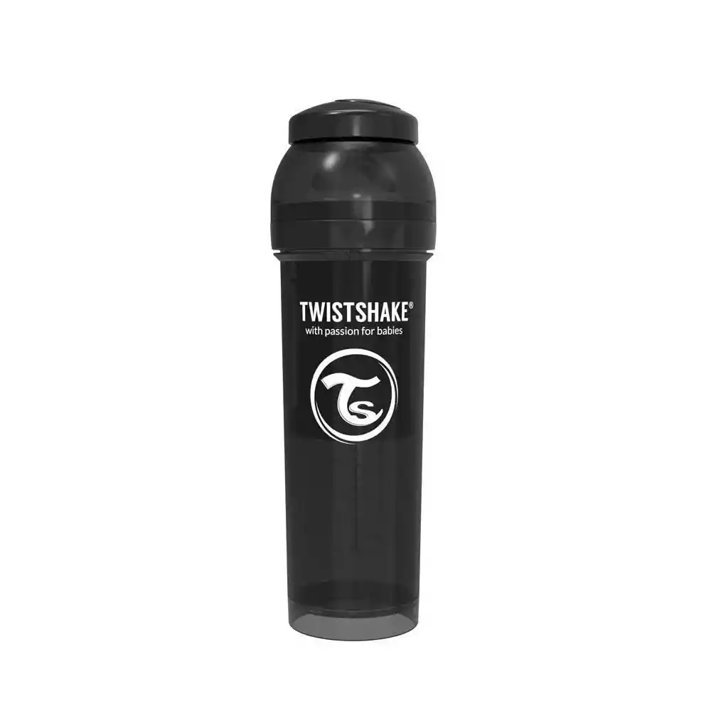 Twistshake Mamadera Anti-Cólico Negro 330 mL