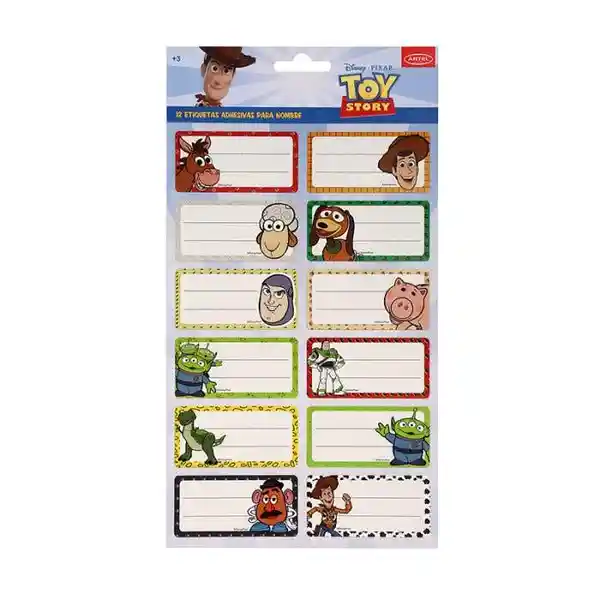 Artel Set Etiqueta Nombre Toy Story 35 x 70 mm