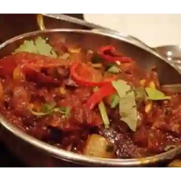 Chicken kadai con arroz basmati