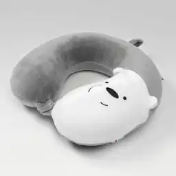 Miniso Almohada Para Viaje Con Memory Foam Polar Gris Claro