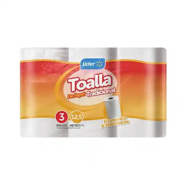 Toalla de Papel Clásica 3 x 12 Metros Líder