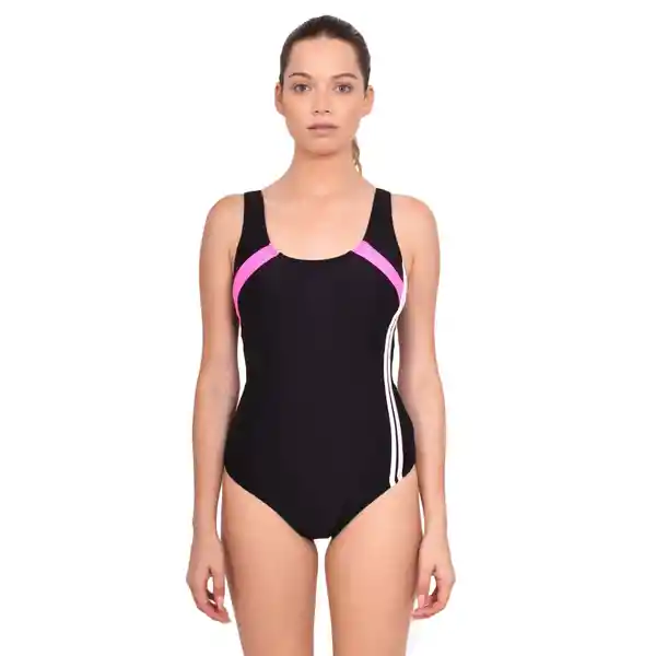 Traje de Baño Deportivo Rebajado Escote Fucsia Talla XL Samia