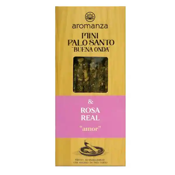 Sahumerio Palo Santo Buena Onda Mini Rosa Real Aromanza