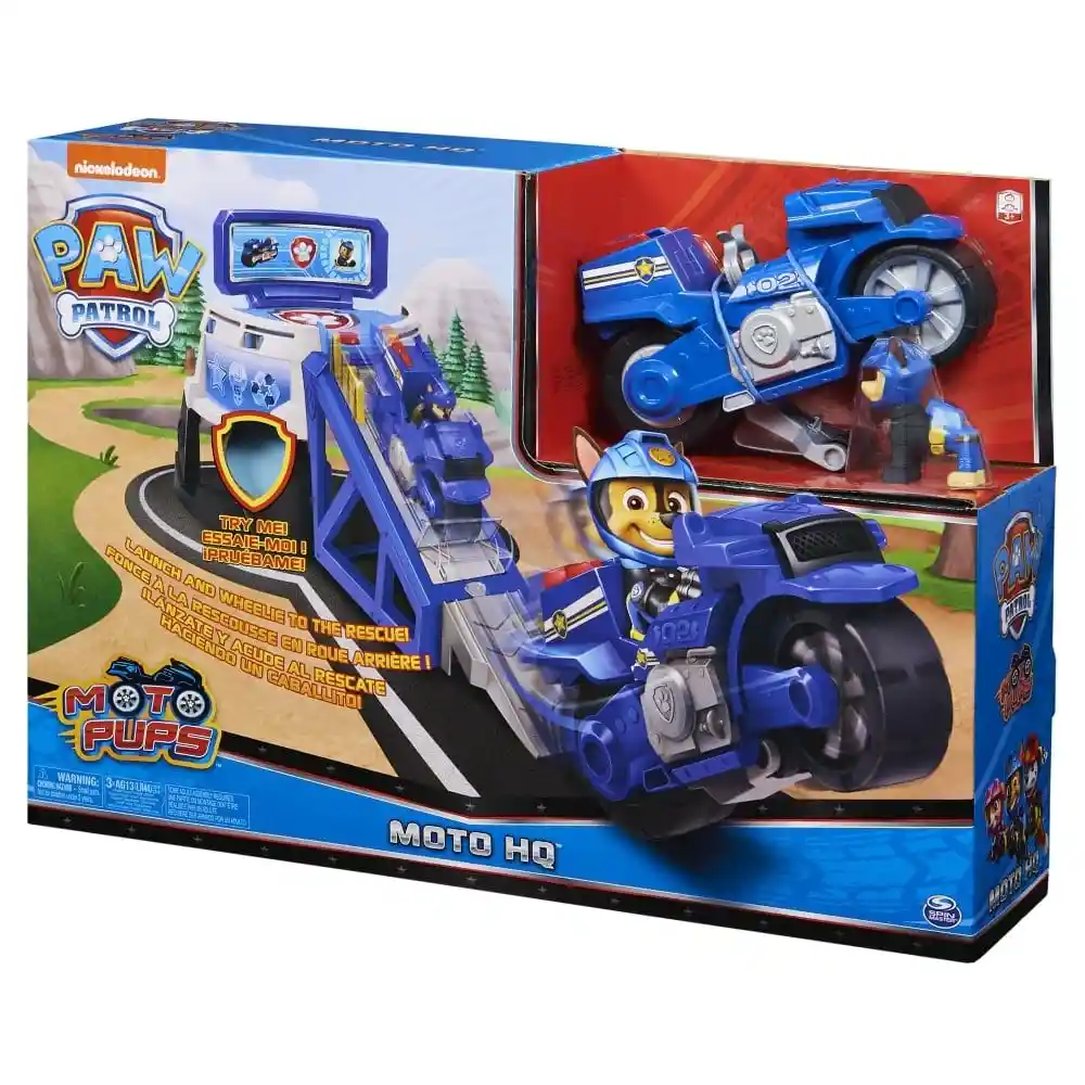 Spin Master Juguete Paw Patrol Centro Control Chase Moto 6060233