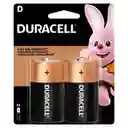 Pila Alcalina D Duracell 2 Unidades