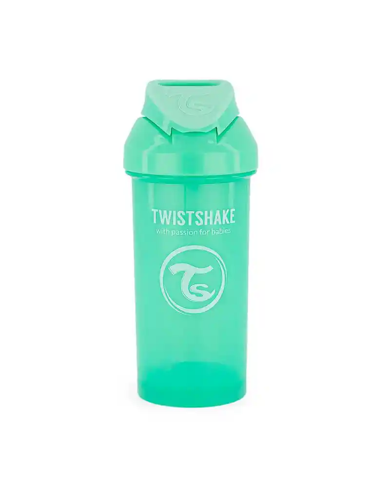 Twistshake Vaso Con Bombilla Straw Cup Verde Capacidad 360 mL