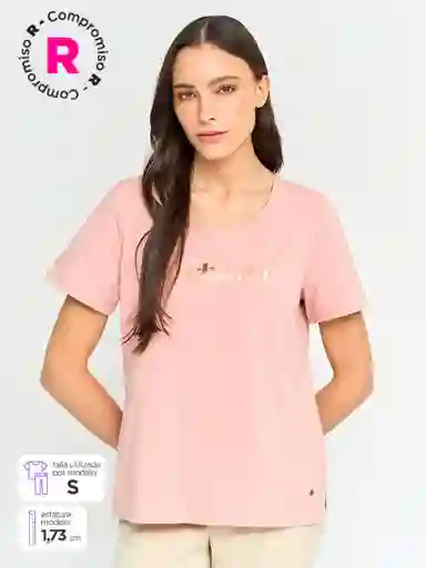 Cacharel Polera Manga Corta Tari 5 e Ess Rosa S S25