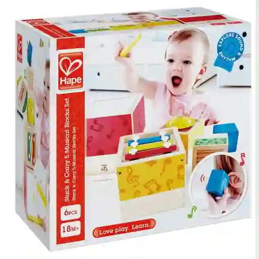 Hape Set Juguete Stacking Music - E0336