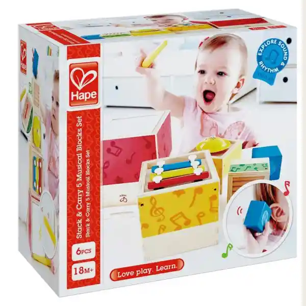 Hape Set Juguete Stacking Music - E0336