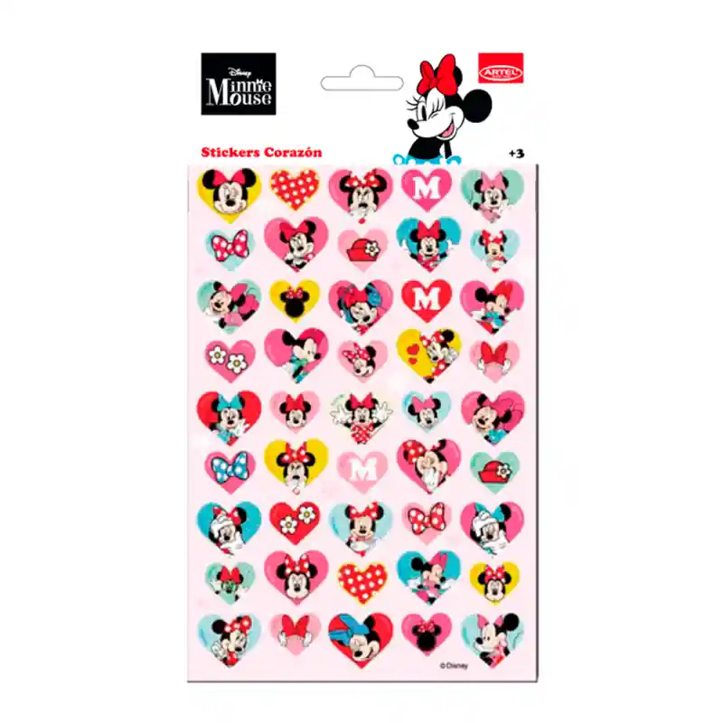 Artel Sticker Pop up Minnie Corazón