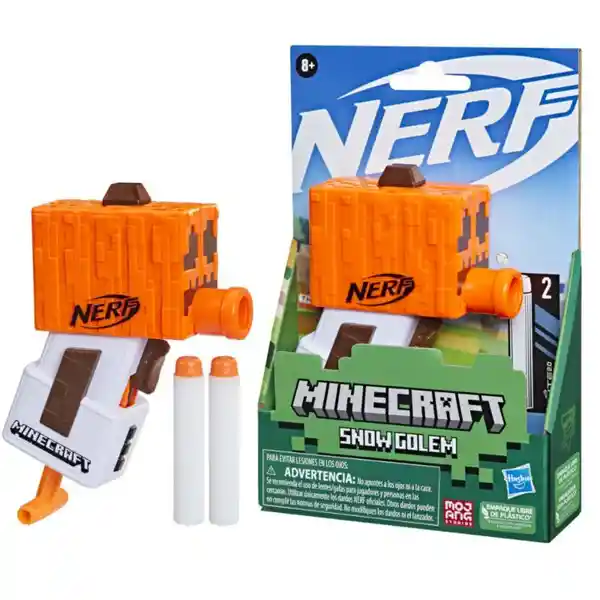 Nerf Lanzador Minecraft Microshots Snow Golem