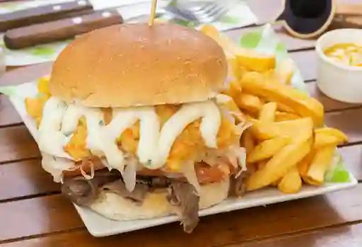 Churrasco Completo + Papas Fritas