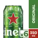 Heineken Cerveza Lager Prémium 6 x 350 cc