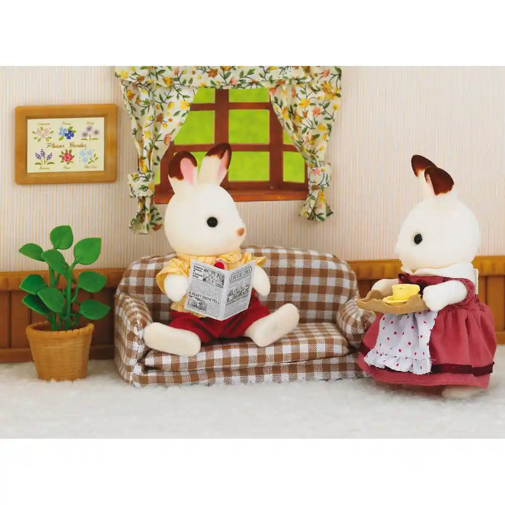 Sylvanian Families Juguete Sofá Frasier Conejo Chocolate