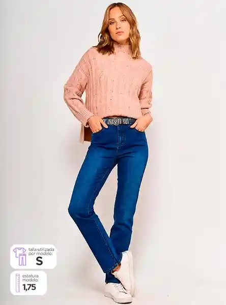 Jeans Mujer Regatta Recto Con Cinturón Talla 36