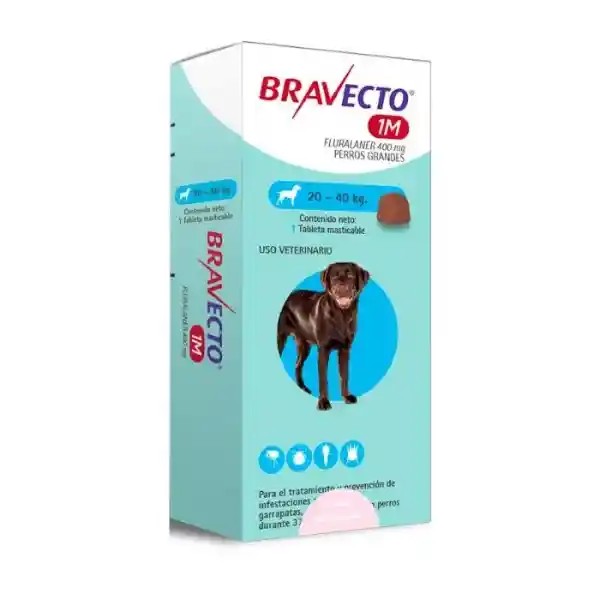 Msd Bravecto Antipulgas 1 Mes (20 - 40 g)