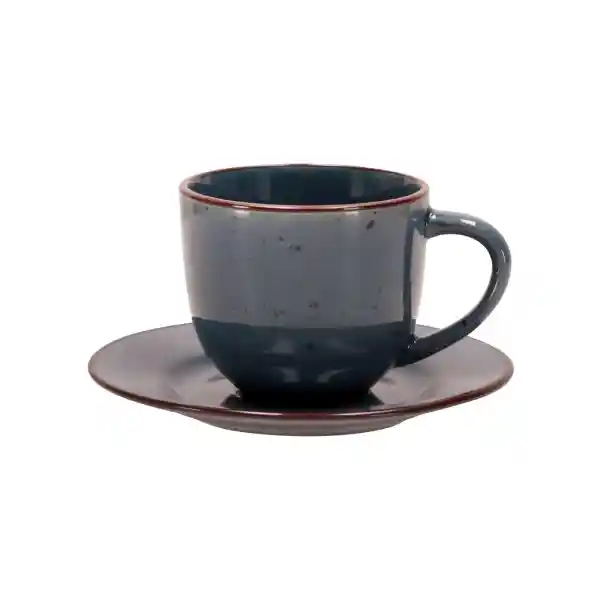 Taza de té Con Plato Stoneware Rústico 220 mL 3207823000362